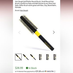 Hair Dough Quiff Roller Round Brush, Small Round Hair Brush